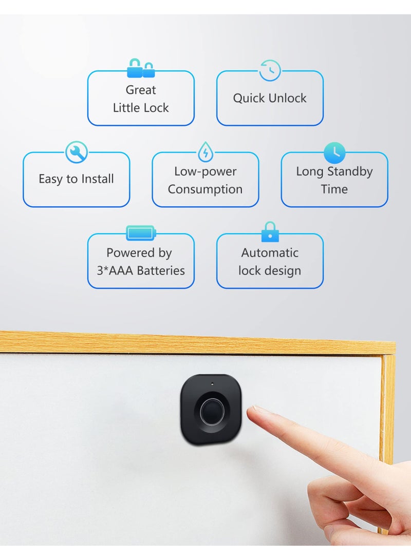 قفل مجلس الوزراء بصمة الأصابع ، الذكية الحيوية ، قفل خزانة الملفات الخفية بدون مفتاح ، قفل كهربائي سلامة الطفل ، الأثاث الخشبي DIY للمكتب المنزلي - Image 3